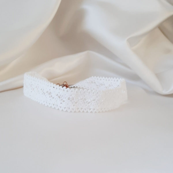 collier-mariée-dentelle-vintage collier de mariée ras de cou en dentelle de coton blanche