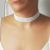 collier-mariée-dentelle-vintage collier de mariée ras de cou en dentelle de coton blanche