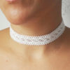 collier-mariée-dentelle-vintage collier de mariée ras de cou en dentelle de coton blanche