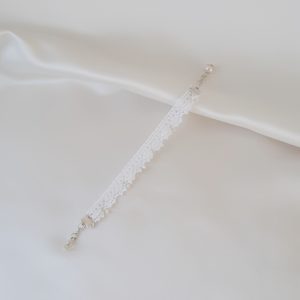 bracelet de mariée vintage dentelle de coton blanche