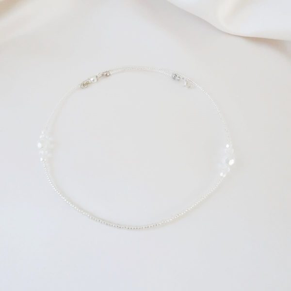 collier de mariée perles de rocailles et perles à facettes