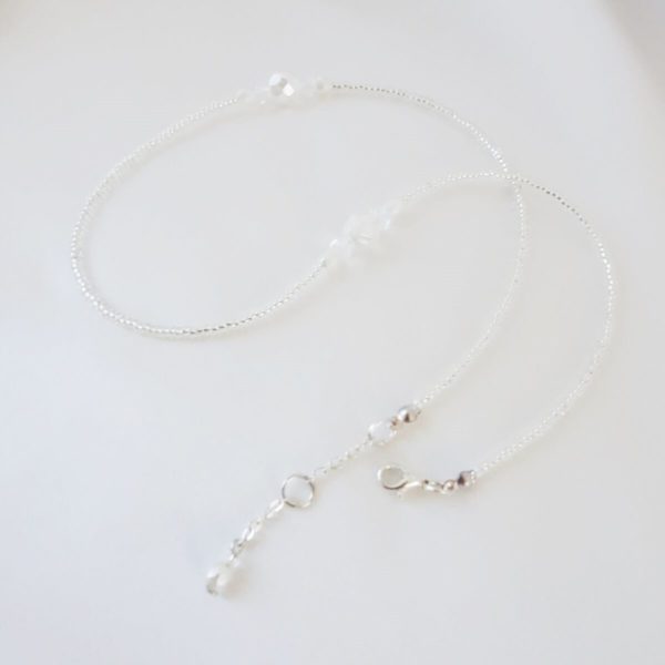 collier de mariée perles de rocailles et perles à facettes