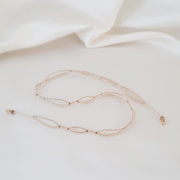 headband-coiffure-mariée-perles headband de mariée perles de rocailles et perles à facettes en verre de bohême