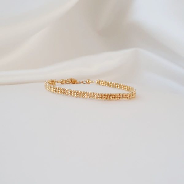 bracelet-mariée-perles-tissées bracelet de mariée en perles de rocaille tissées à la main