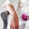bracelet de mariée minimaliste intemporel perles de rocailles et chaine dorée