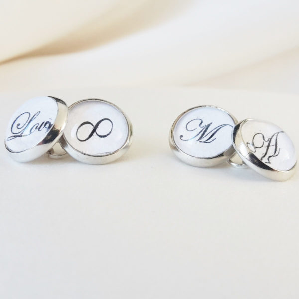 boutons-manchette-personnalisés-marié boutons de manchette de marié personnalisables avec initiales