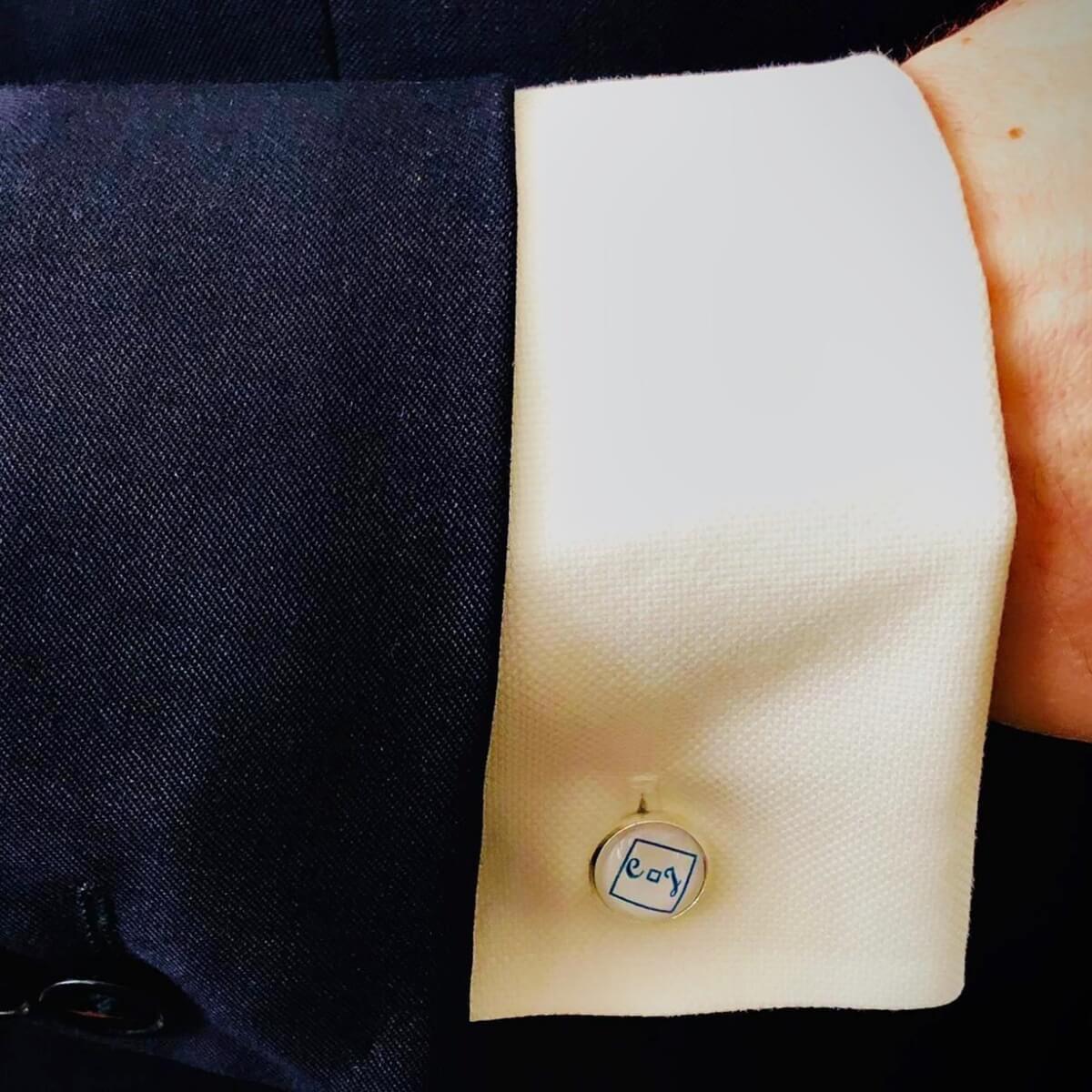 boutons de manchette de marié personnalisables avec initiales