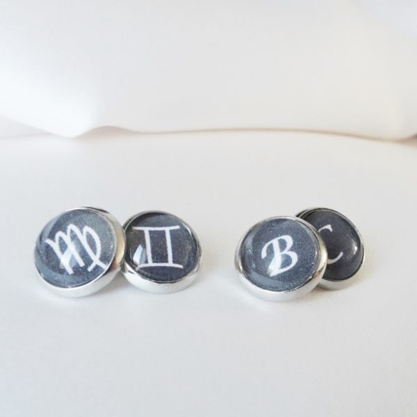 boutons-manchette-personnalisés-marié boutons de manchette de marié personnalisables avec initiales