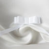barrette de mariée classique chic intemporel, nœud de satin blanc