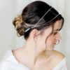 headbanc-coiffure-mariée-minimaliste headband de mariée perles de rocaille et ruban d'organza