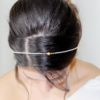 headband-mariage-perles-minimaliste headband de mariée bohême en perles de rocailles, perles à facettes plaqué or et ruban organza