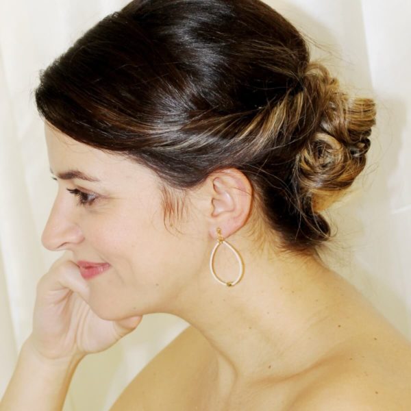 créoles-mariée-perles-rocaille boucles d'oreilles de mariée créoles perles de rocailles et perles à facettes