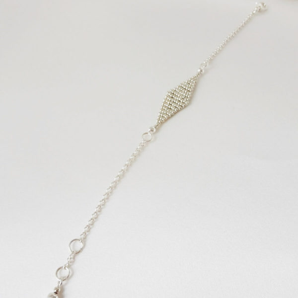 bracelet-mariée-perles-losange headband de mariée, une création unique et originale, d'inspiration bohême chic en perles tissées