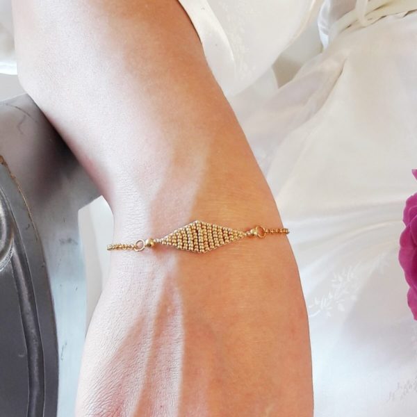 headband-coiffure-mariée-perles bracelet de mariée, une création unique et originale, d'inspiration bohême chic en perles tissées