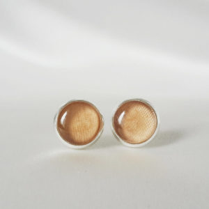 boucles d'oreilles puce d'oreilles verre et satin à personnaliser