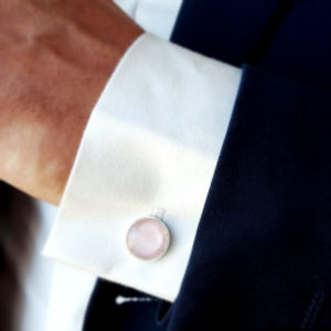 boutons de manchette de marié personnalisables avec satin