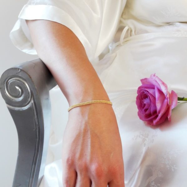 bracelet-mariée-perles-tissées bracelet de mariée en perles de rocaille tissées à la main