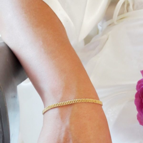 bracelet-mariée-perles-tissées bracelet de mariée en perles de rocaille tissées à la main