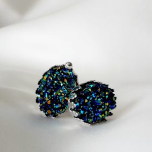 boutons de manchette de marié personnalisables en résine druzy