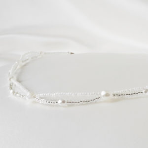 headband de mariée en couronne de perles de rocailles et perles à facettes