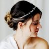 headband de mariée en couronne de perles de rocailles et perles à facettes