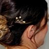 pics à cheveux pour coiffure de mariée perles et gouttes de verre nacrées
