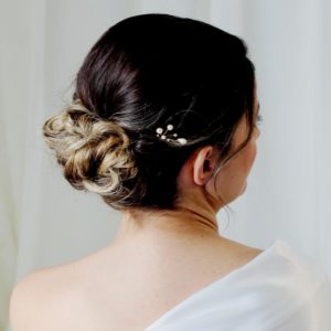 pics à cheveux pour coiffure de mariée perles et gouttes de verre nacrées