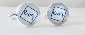 boutons de manchettes de mariée personnalisés avec initiales