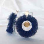 boucles d'oreilles créoles tulle pour mariée