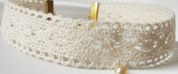 collier de mariée ras de cou en dentelle