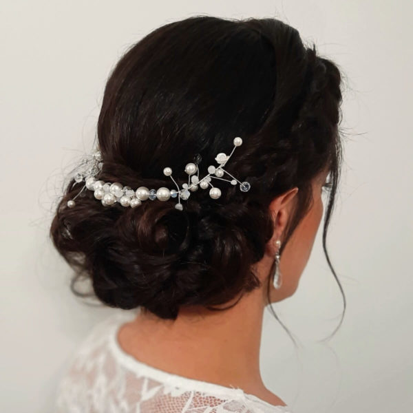 ornement pour coiffure mariée perles
