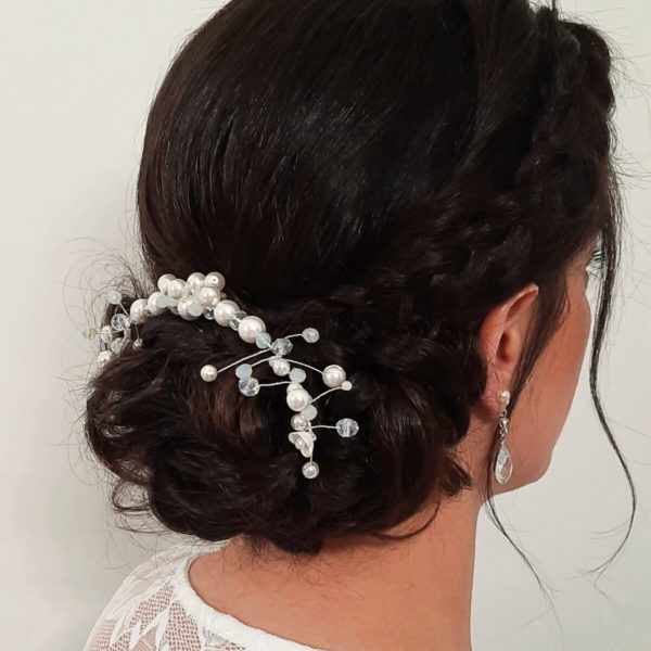 ornement pour coiffure mariée perles