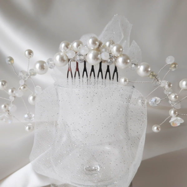 ornement pour coiffure mariée perles