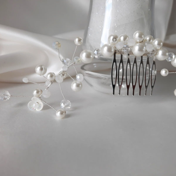 ornement pour coiffure mariée perles