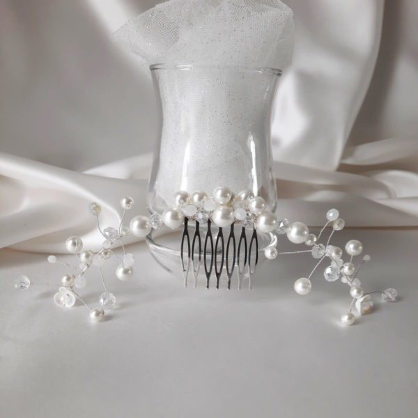 ornement pour coiffure mariée perles