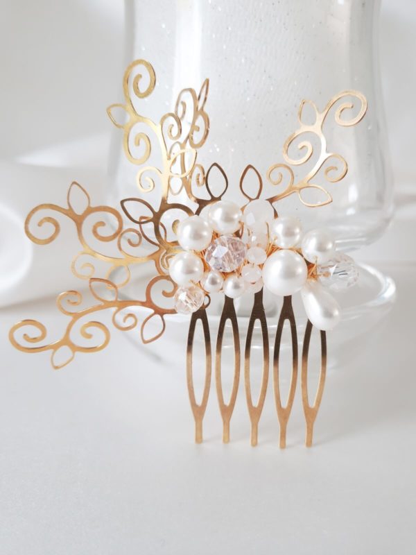 peigne pour coiffure mariage bohème chic