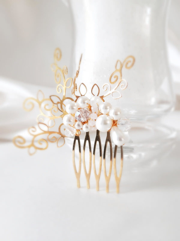 peigne pour coiffure mariage bohème chic