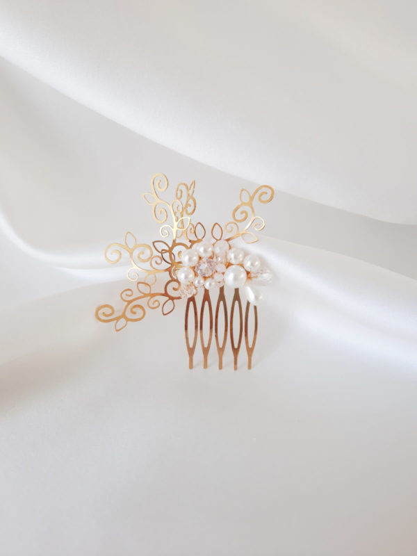 peigne pour coiffure mariage bohème chic