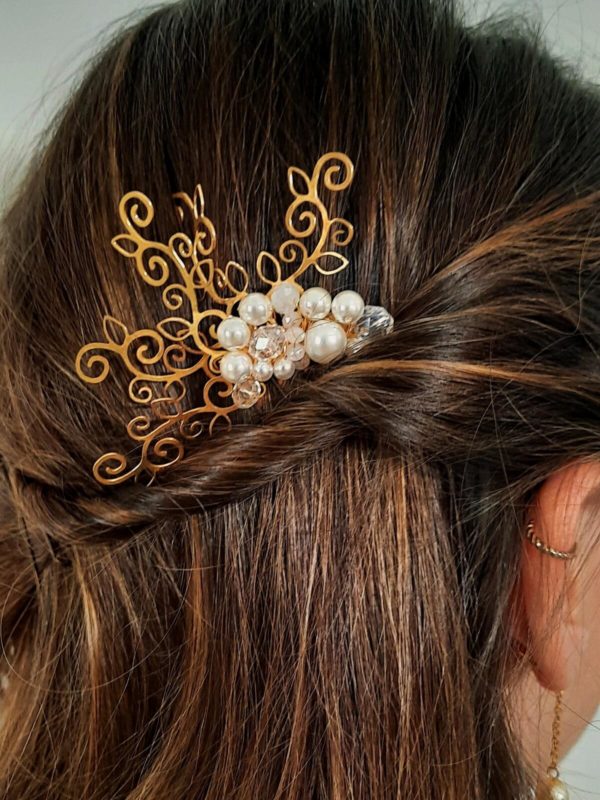 peigne pour coiffure mariage bohème chic