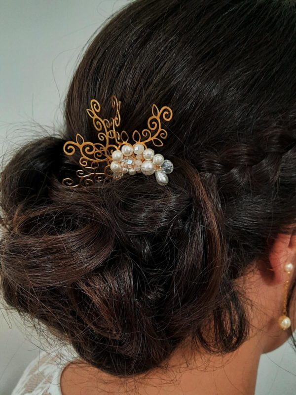 peigne pour coiffure mariage bohème chic