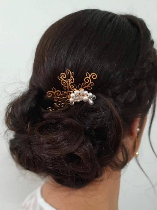 peigne pour coiffure mariage bohème chic